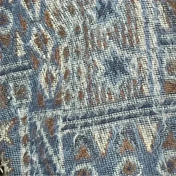 Vintage 90s Western Boho Blue Geometric Pattern Vest. Made in the USA. Size M L - Picture 9 of 11